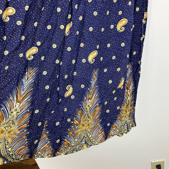 Vintage Bohemian Paisley Print Maxi Skirt Sz S - Picture 10 of 12